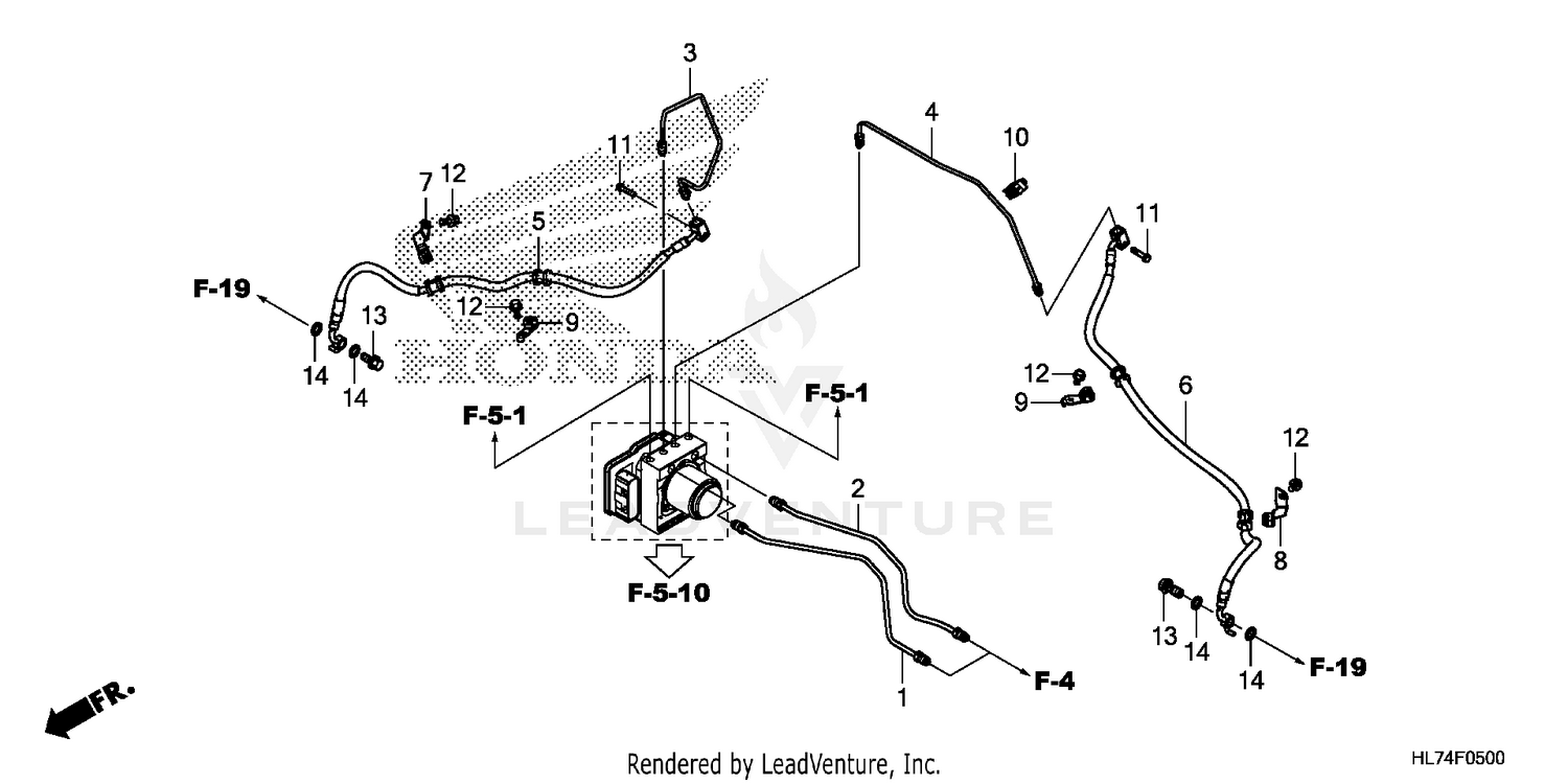 FRONT BRAKE PIPE@FRONT   BRAKE HOSE (1)