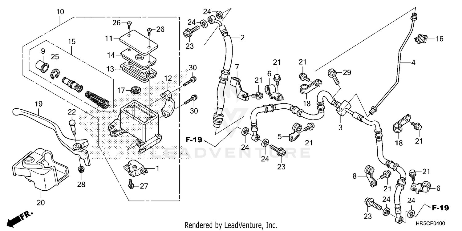 FRONT BRAKE MASTER       CYLINDER