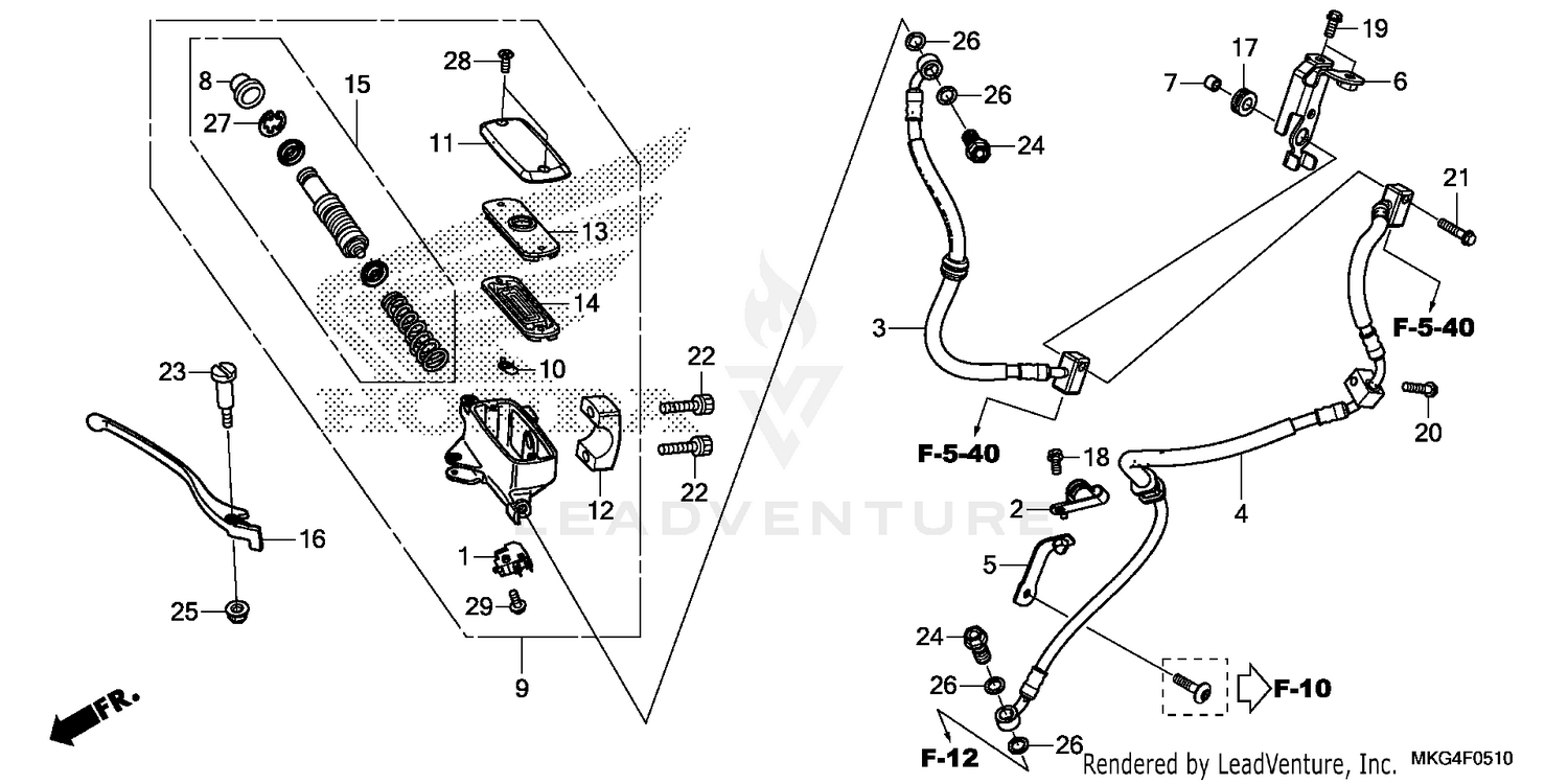 FRONT BRAKE MASTER       CYLINDER (2)