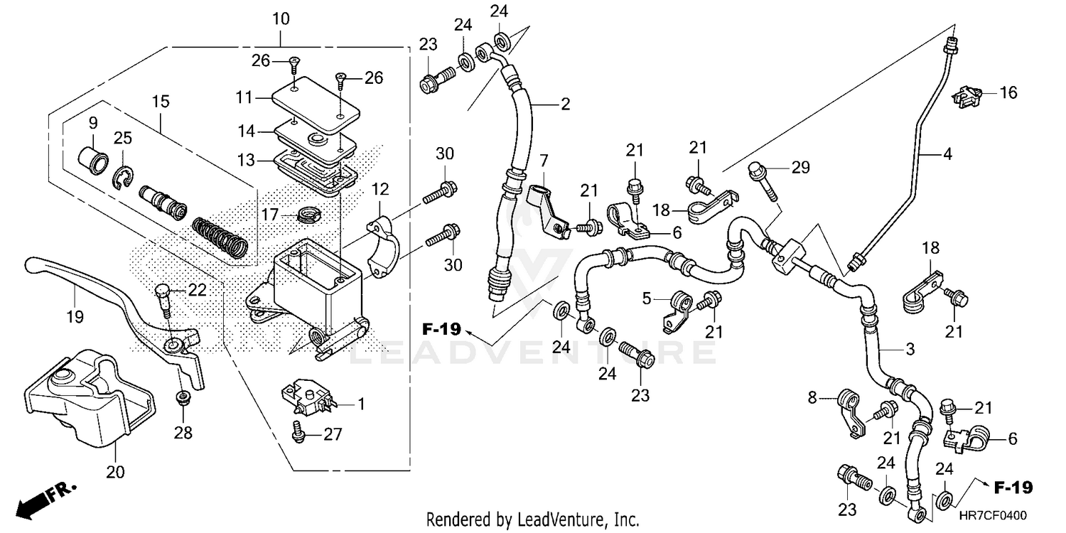 FRONT BRAKE MASTER       CYLINDER