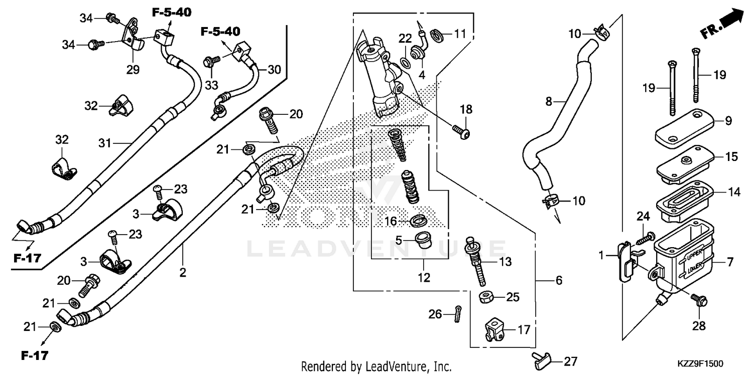 REAR BRAKE MASTER        CYLINDER
