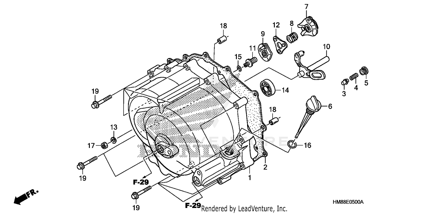 FRONT CRANKCASE COVER (TRX250TM)