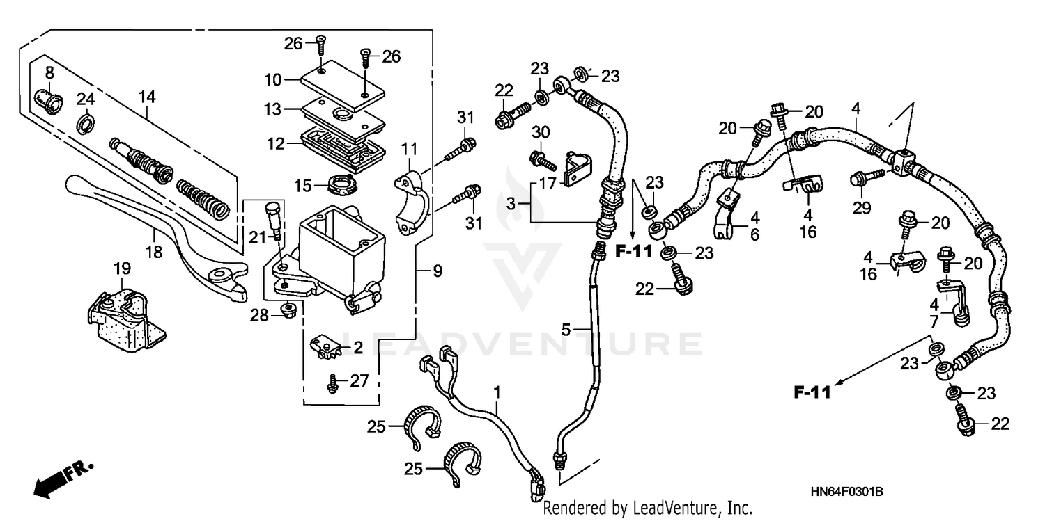 FRONT BRAKE MASTER CYLINDER ('06-)