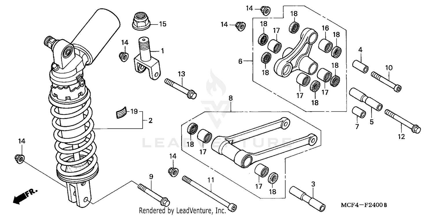 REAR SHOCK ABSORBER ('00-'01)