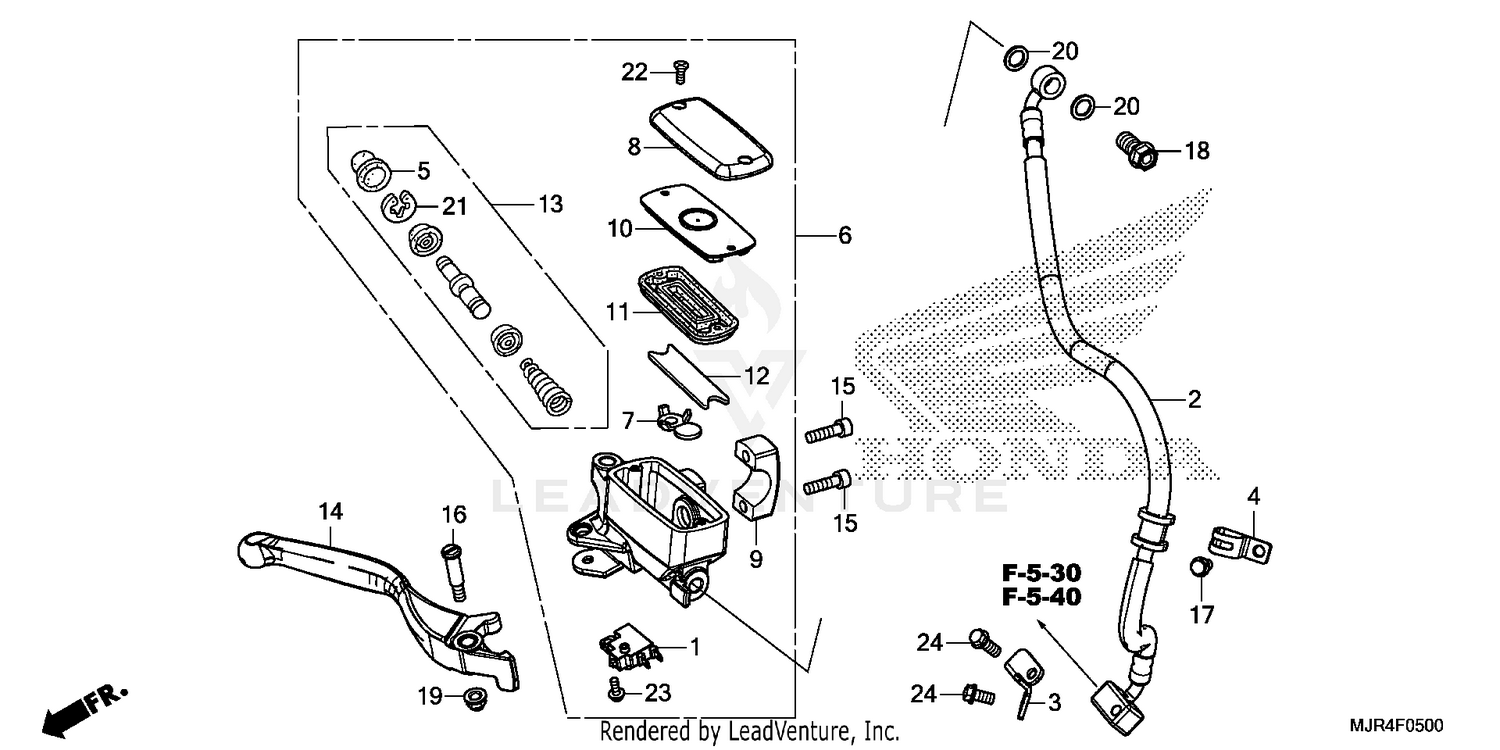 FRONT BRAKE MASTER       CYLINDER
