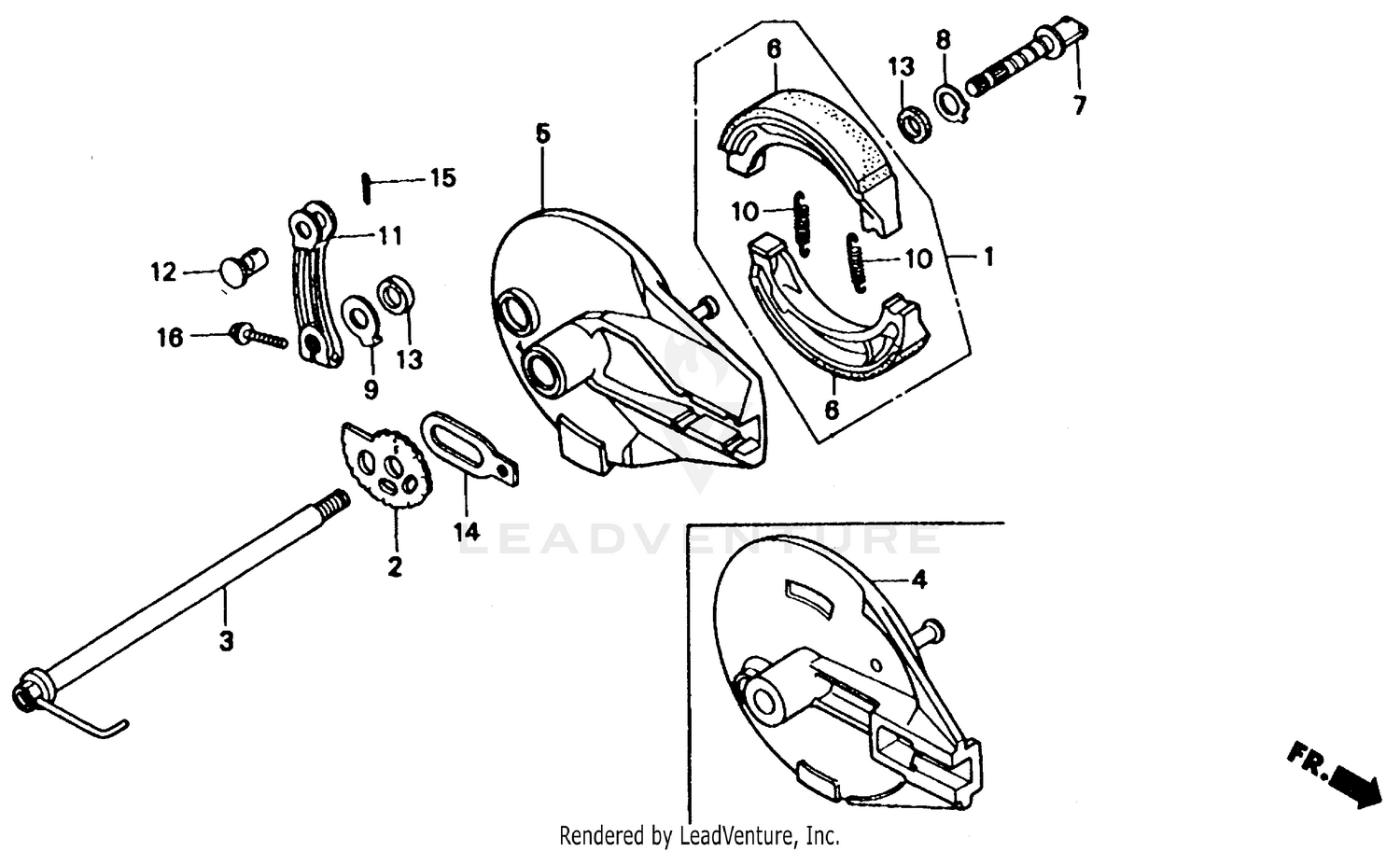 REAR BRAKE PANEL 85-90