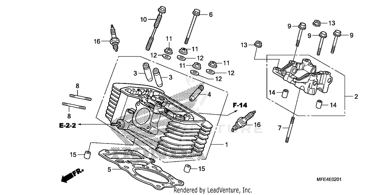 REAR CYLINDER HEAD