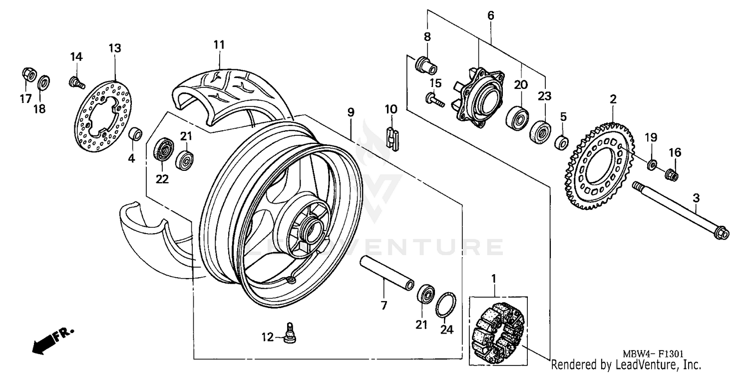 REAR WHEEL ('01-'06)