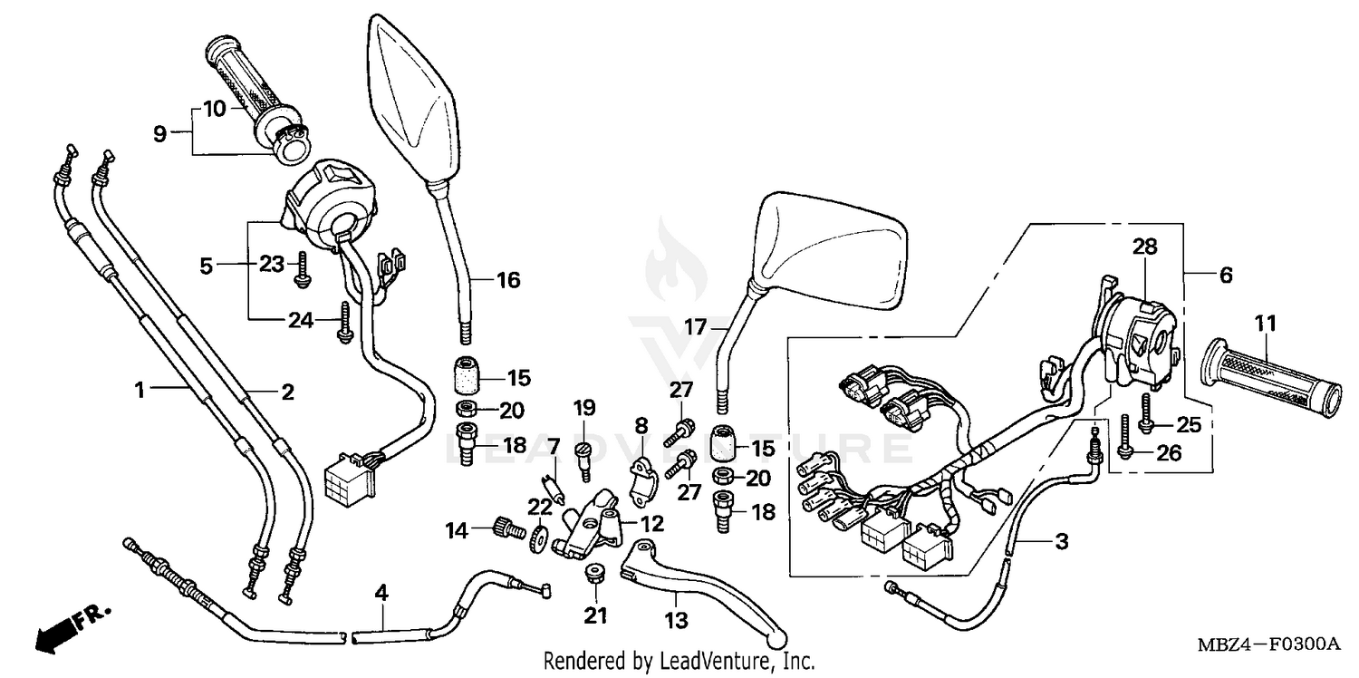 HANDLE LEVER + SWITCH