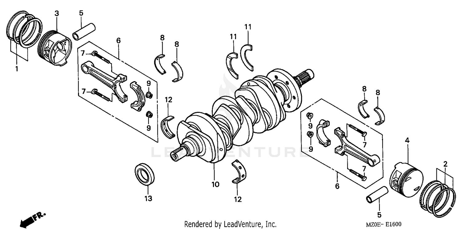 CRANKSHAFT + PISTON