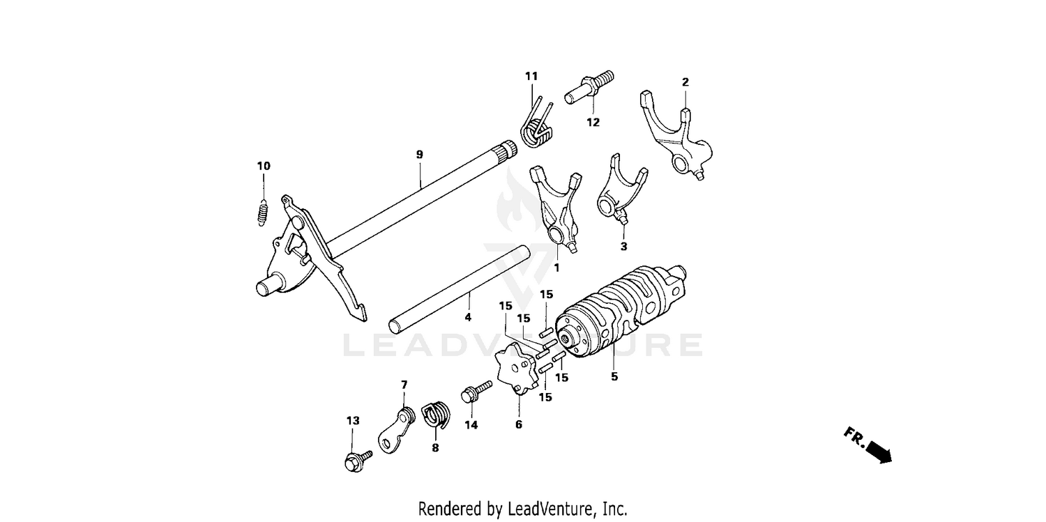 GEARSHIFT DRUM + GEARSHIFT FORK