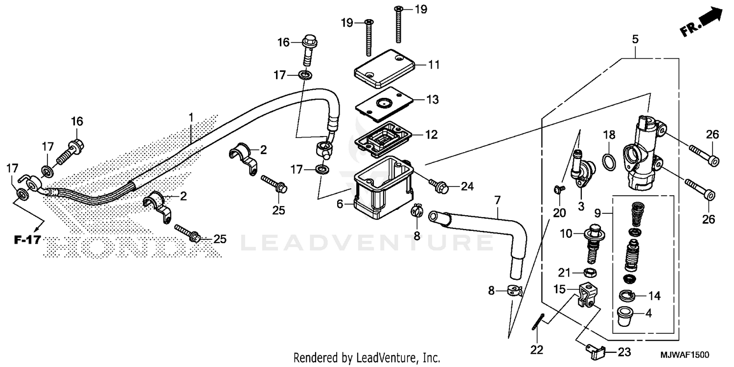 REAR BRAKE MASTER        CYLINDER (1)