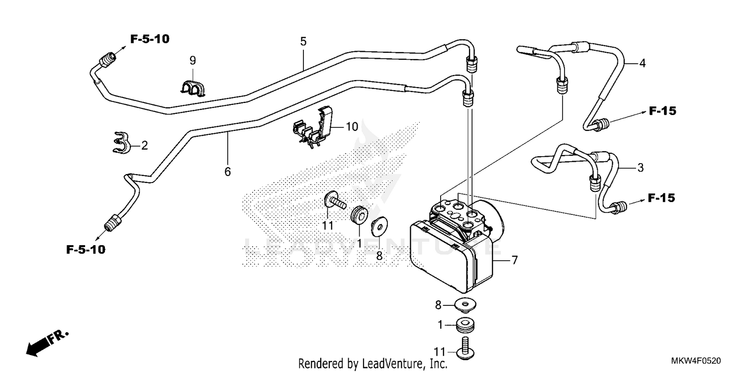 ABS MODULATOR@BRAKE PIPE