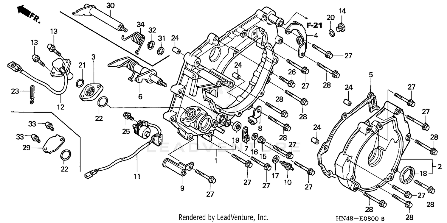 REAR CRANKCASE COVER