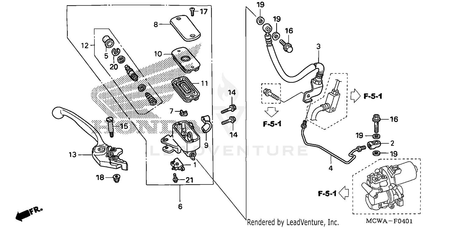FRONT BRAKE MASTER       CYLINDER (ABS)