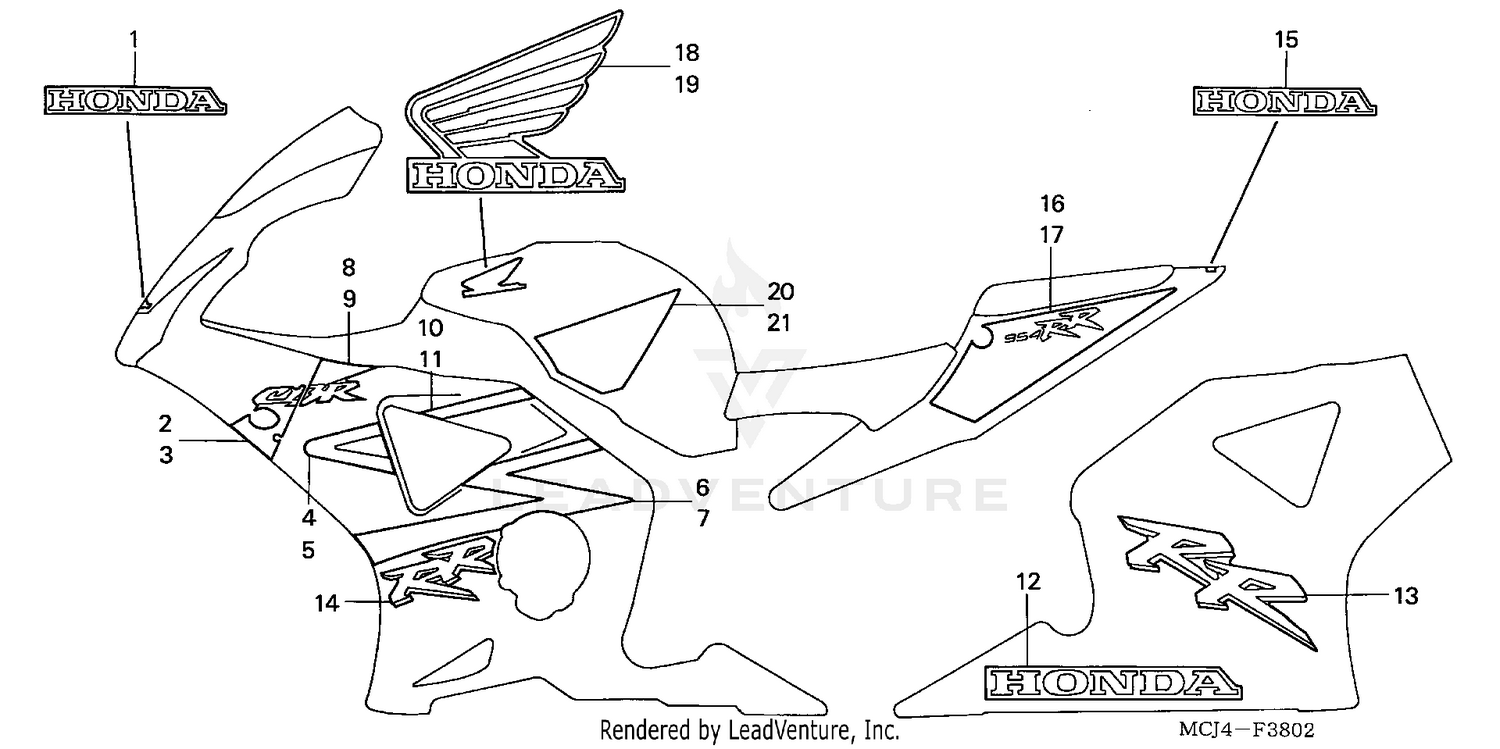 STRIPE + MARK (CBR900RR'02-'03)