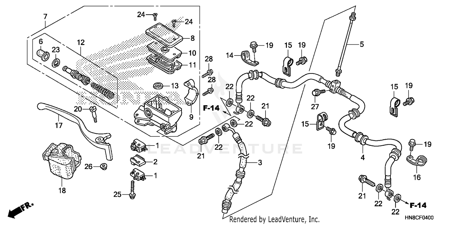 FRONT BRAKE MASTER       CYLINDER