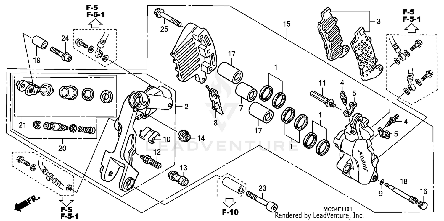 LEFT FRONT BRAKE CALIPER