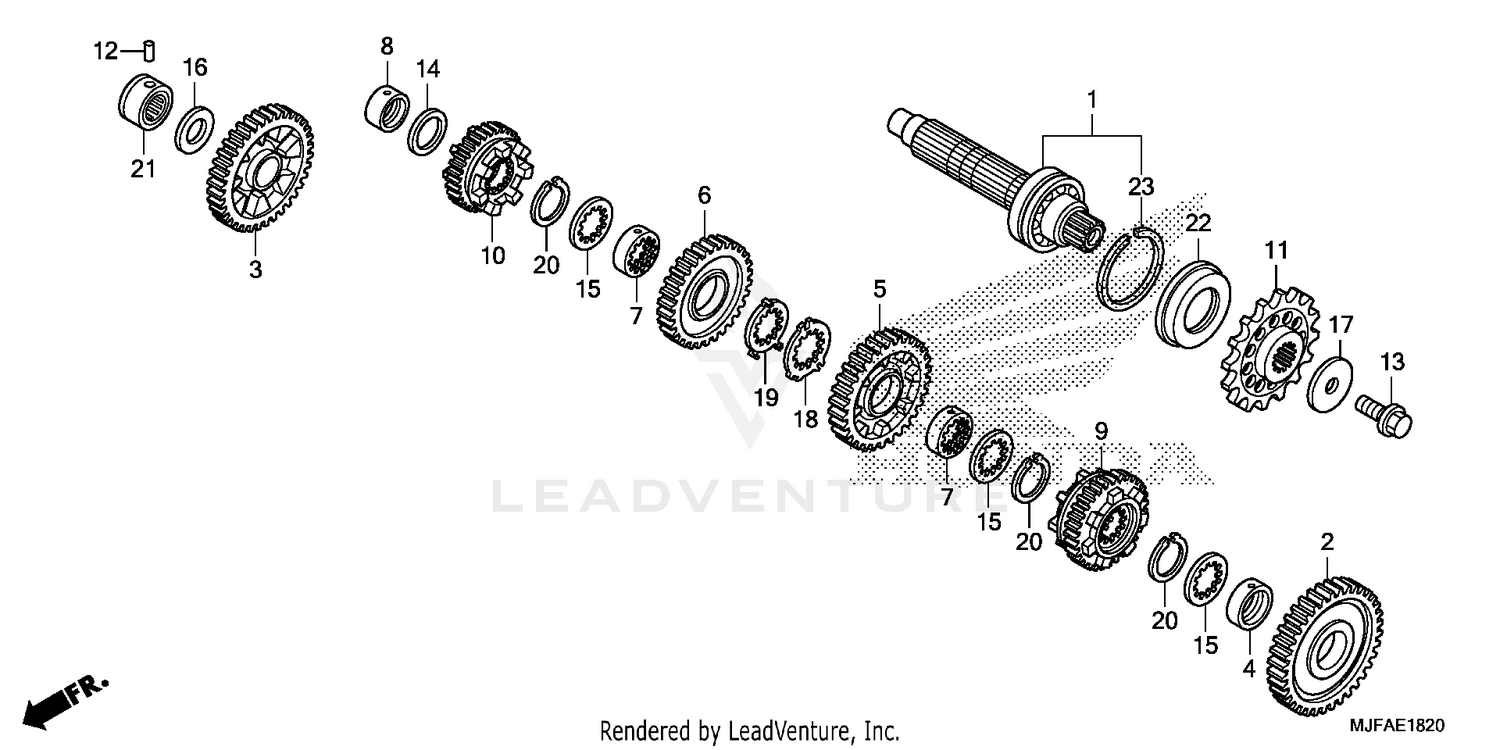 TRANSMISSION (COUNTERSHAFT) (CTX700D)