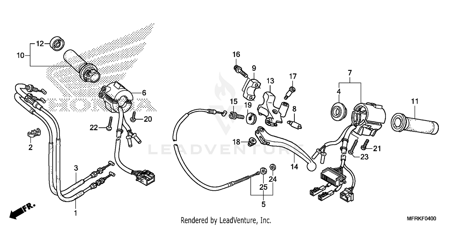 HANDLE LEVER@SWITCH@CABLE