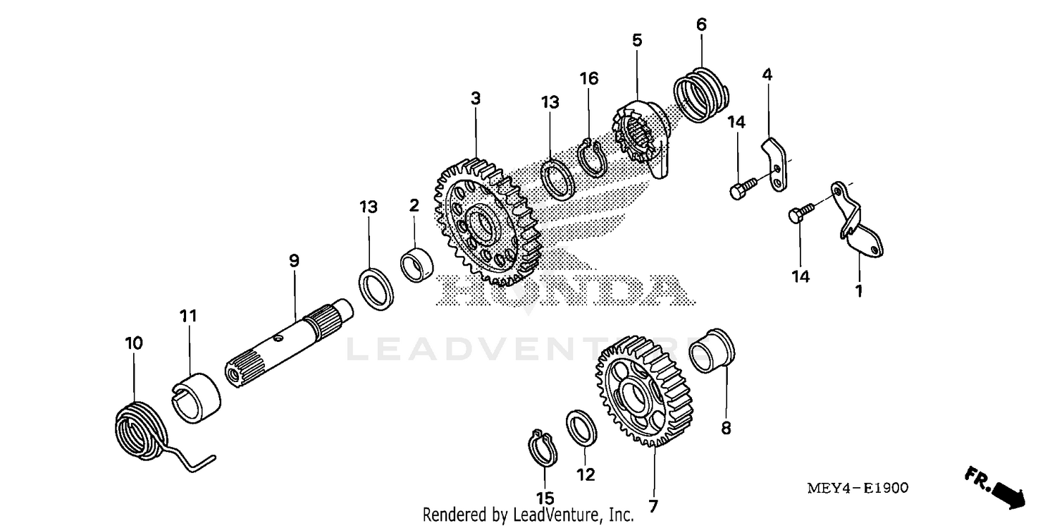 KICK STARTER SPINDLE