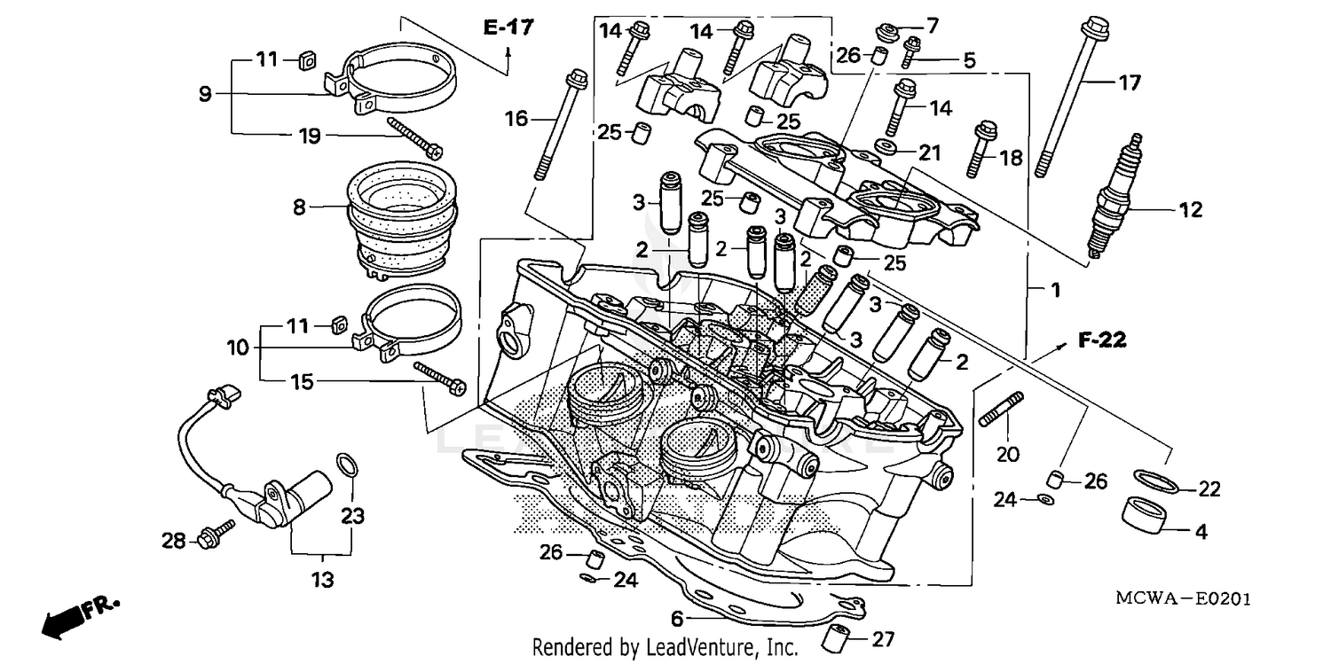CYLINDER HEAD (RR.)