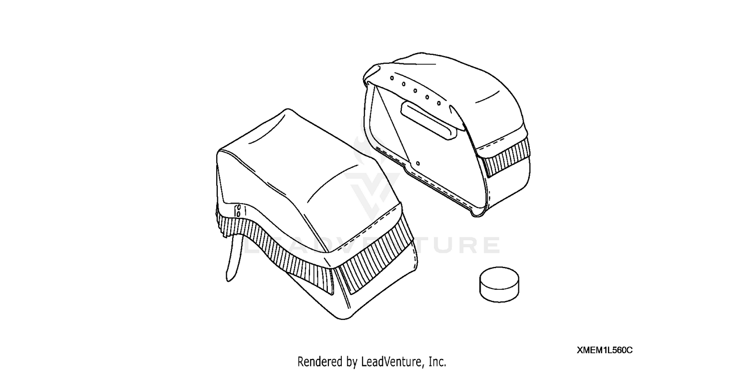 LEATHER SADDLEBAGS (18L) (FRINGED)