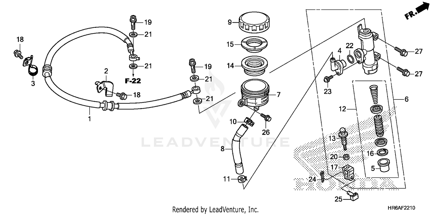 REAR BRAKE MASTER        CYLINDER