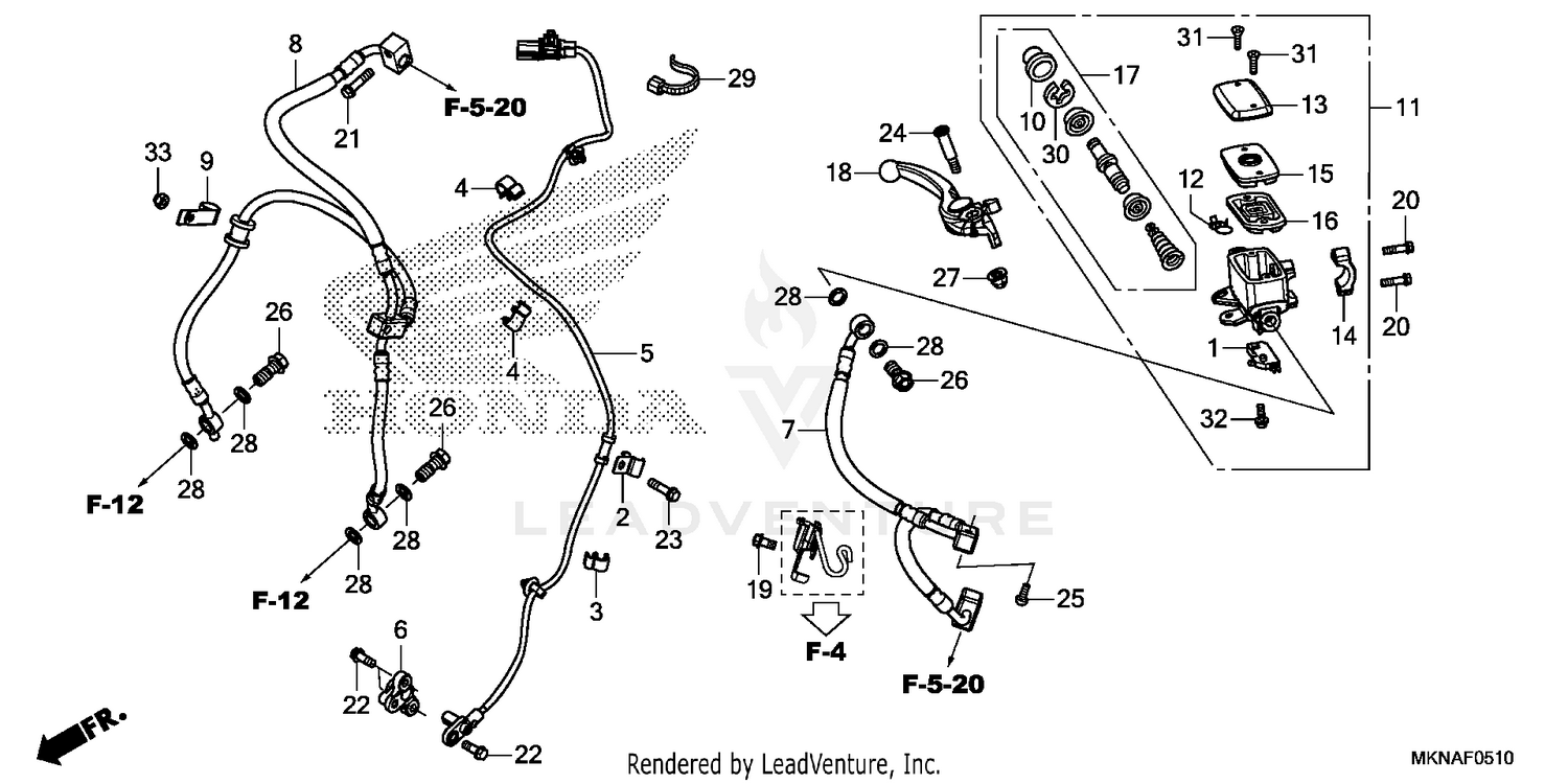 FRONT BRAKE MASTER       CYLINDER (2)