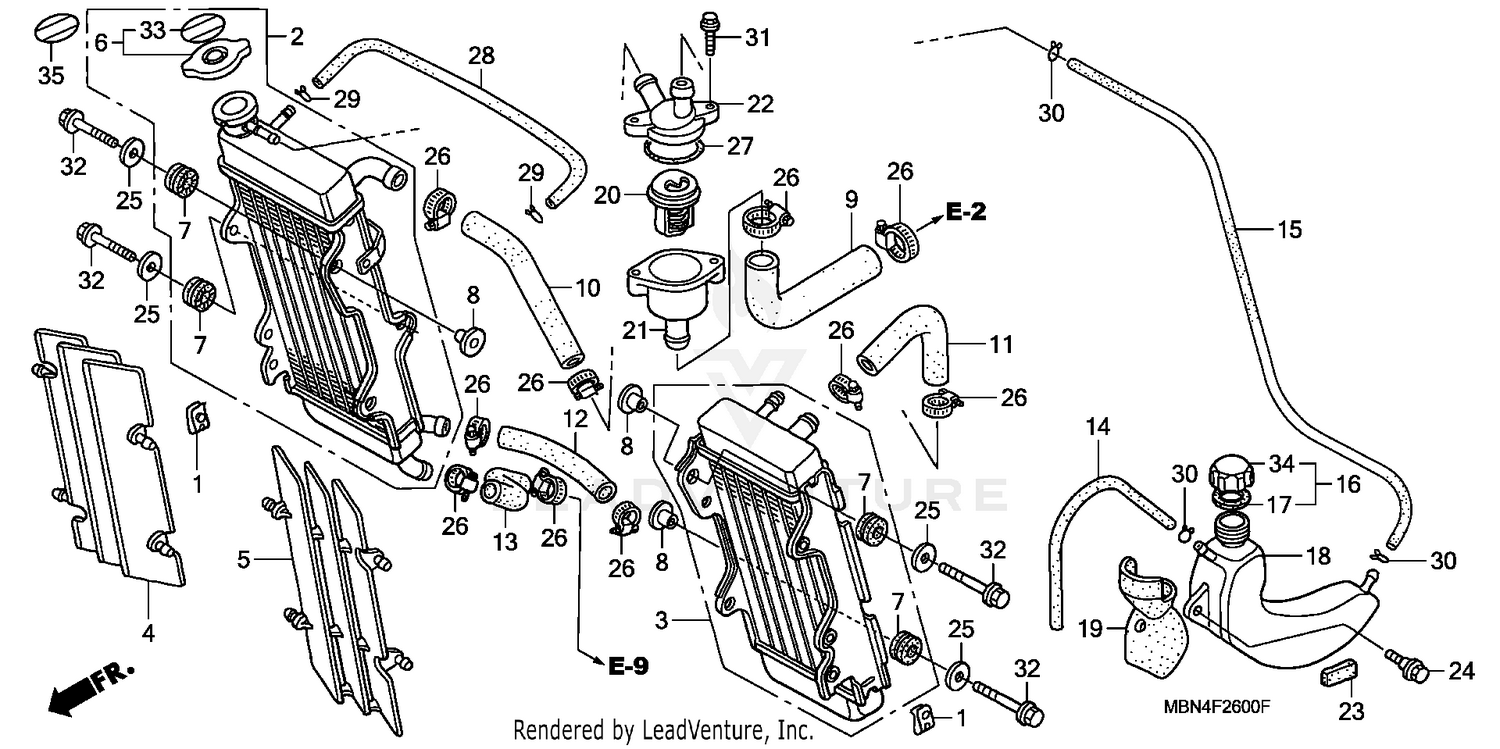 RADIATOR + THERMOSTAT
