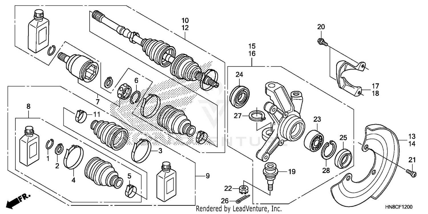 FRONT KNUCKLE@DRIVESHAFT