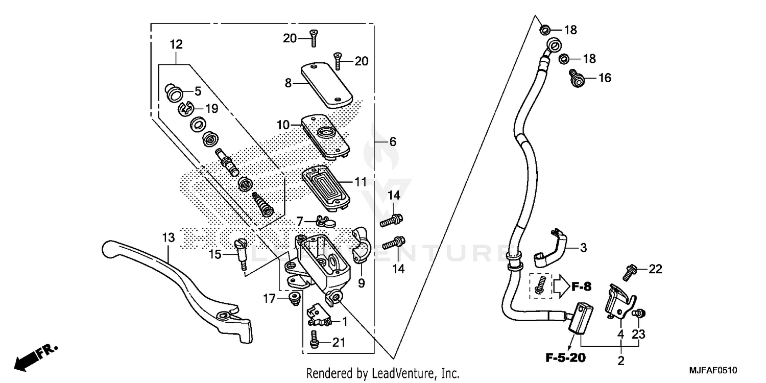 FRONT BRAKE MASTER CYLINDER (2)