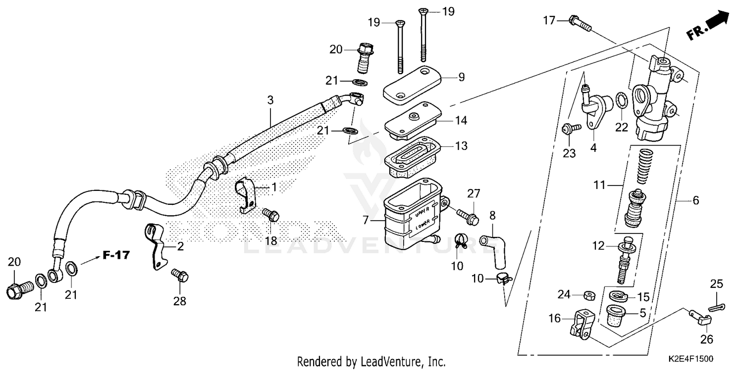 REAR BRAKE MASTER        CYLINDER