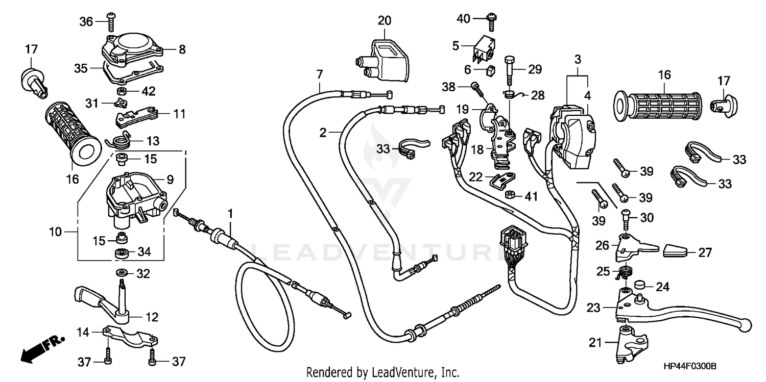 HANDLE LEVER + SWITCH + CABLE