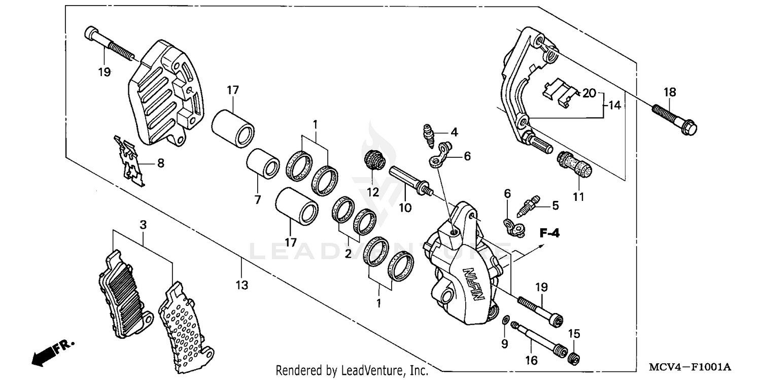 LEFT FRONT BRAKE CALIPER