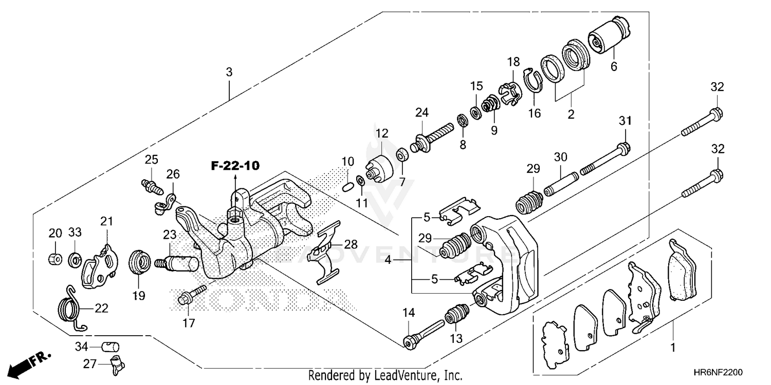 REAR BRAKE CALIPER