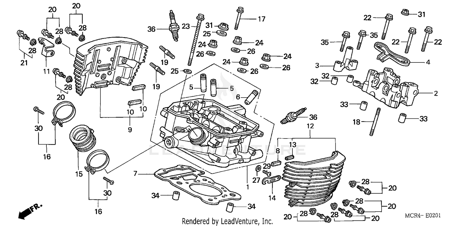 CYLINDER HEAD (RR.)