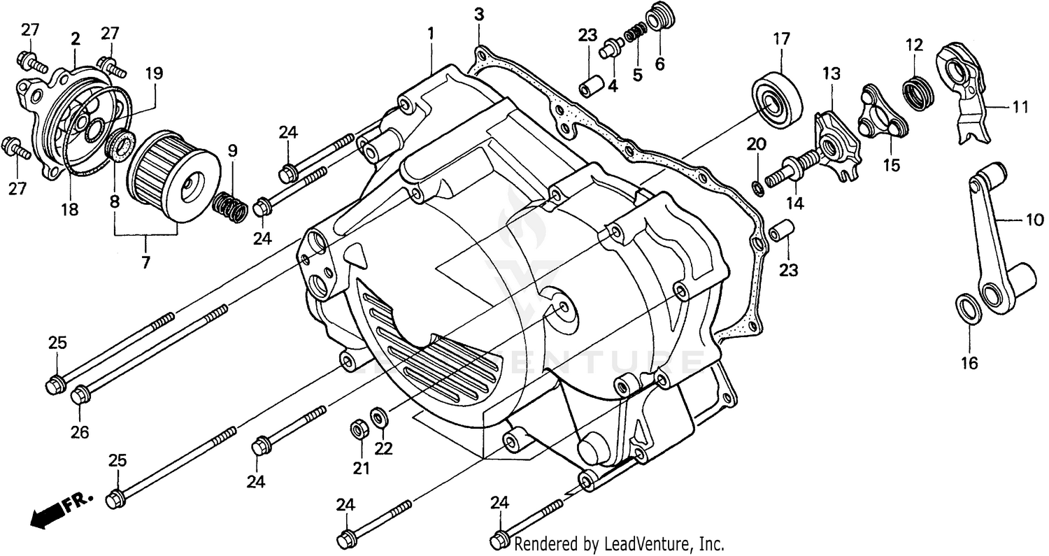 450S CRANKCASE COVER, FR.