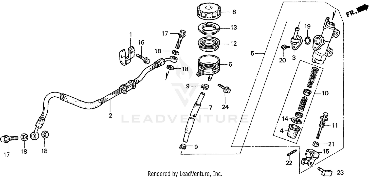 REAR BRAKE MASTER CYLINDER