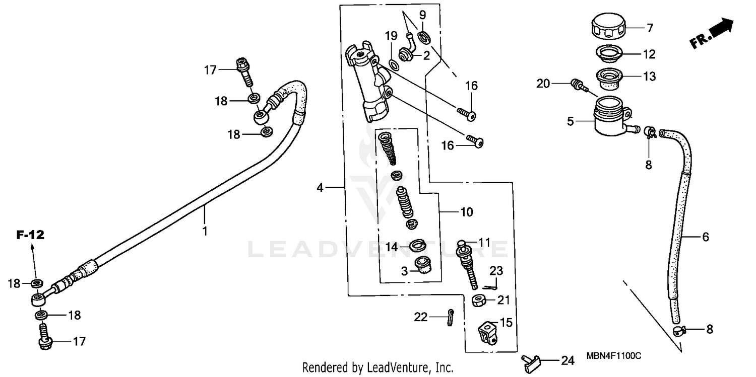 REAR BRAKE + MASTER CYLINDER