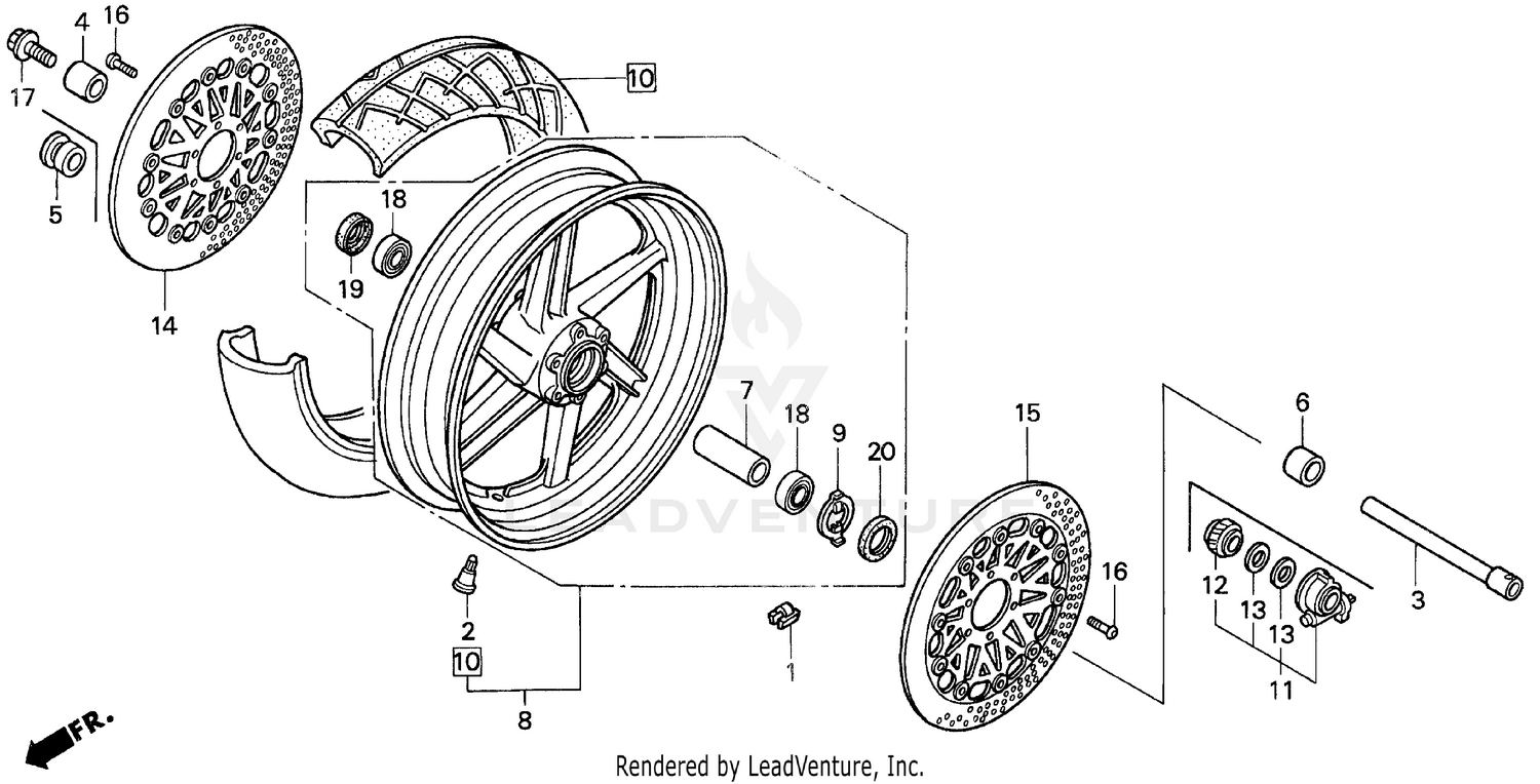 FRONT WHEEL 93-95