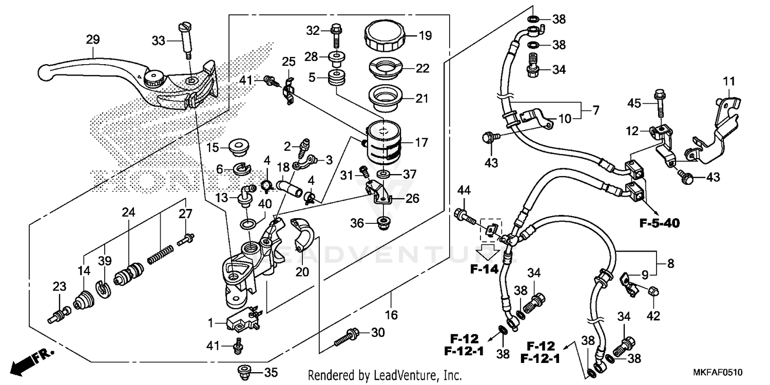 FRONT BRAKE MASTER       CYLINDER (2)
