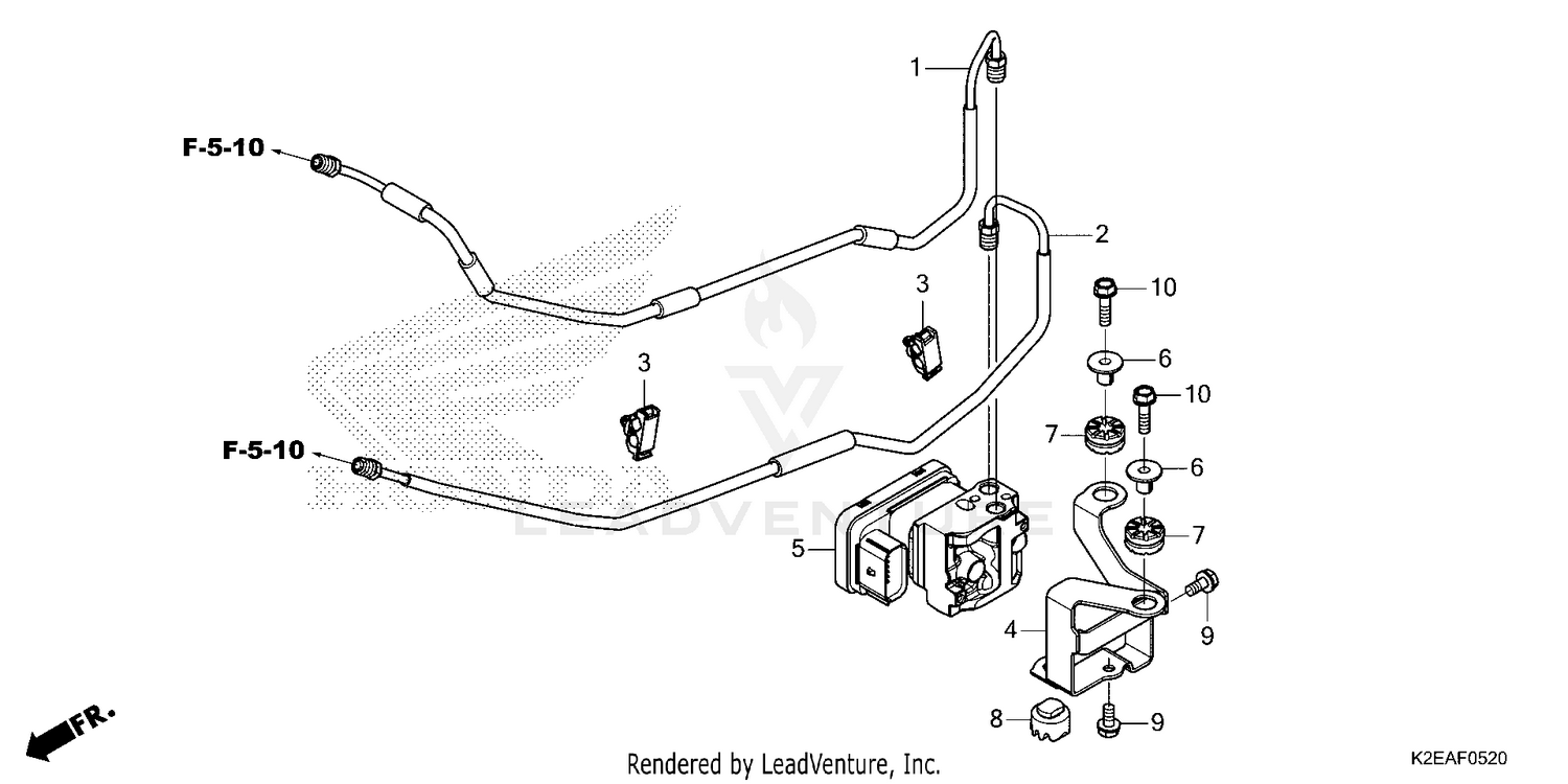 ABS MODULATOR@BRAKE PIPE