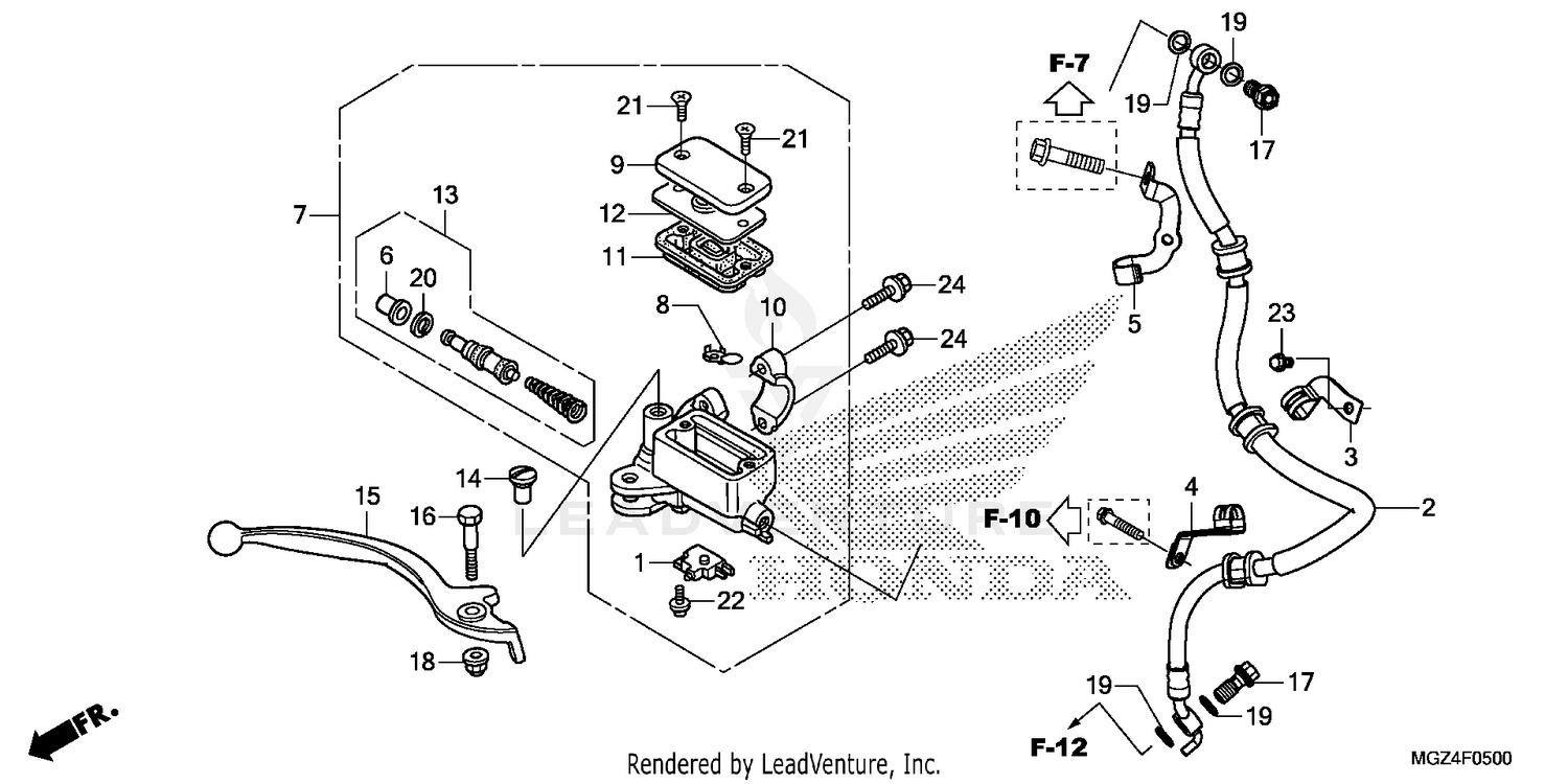 FRONT BRAKE MASTER       CYLINDER (1)