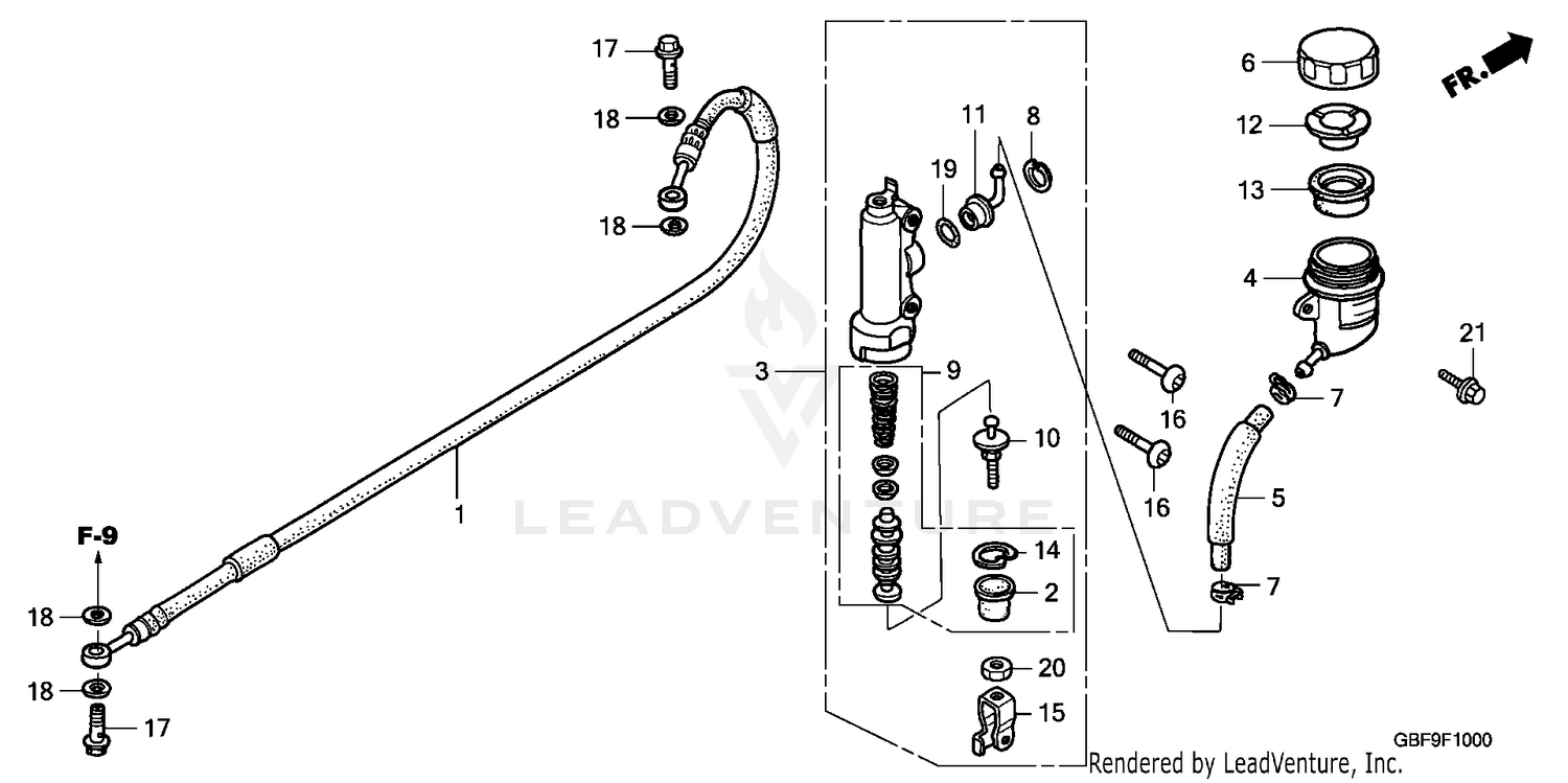 REAR BRAKE MASTER CYLINDER