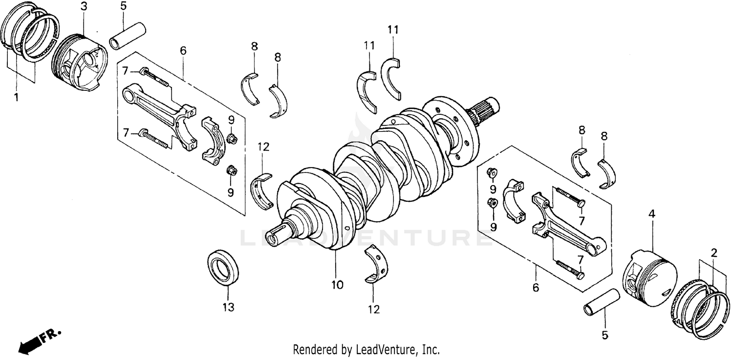 CRANKSHAFT + PISTON