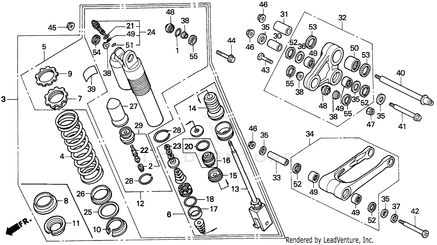 REAR SHOCK ABSORBER 95-96