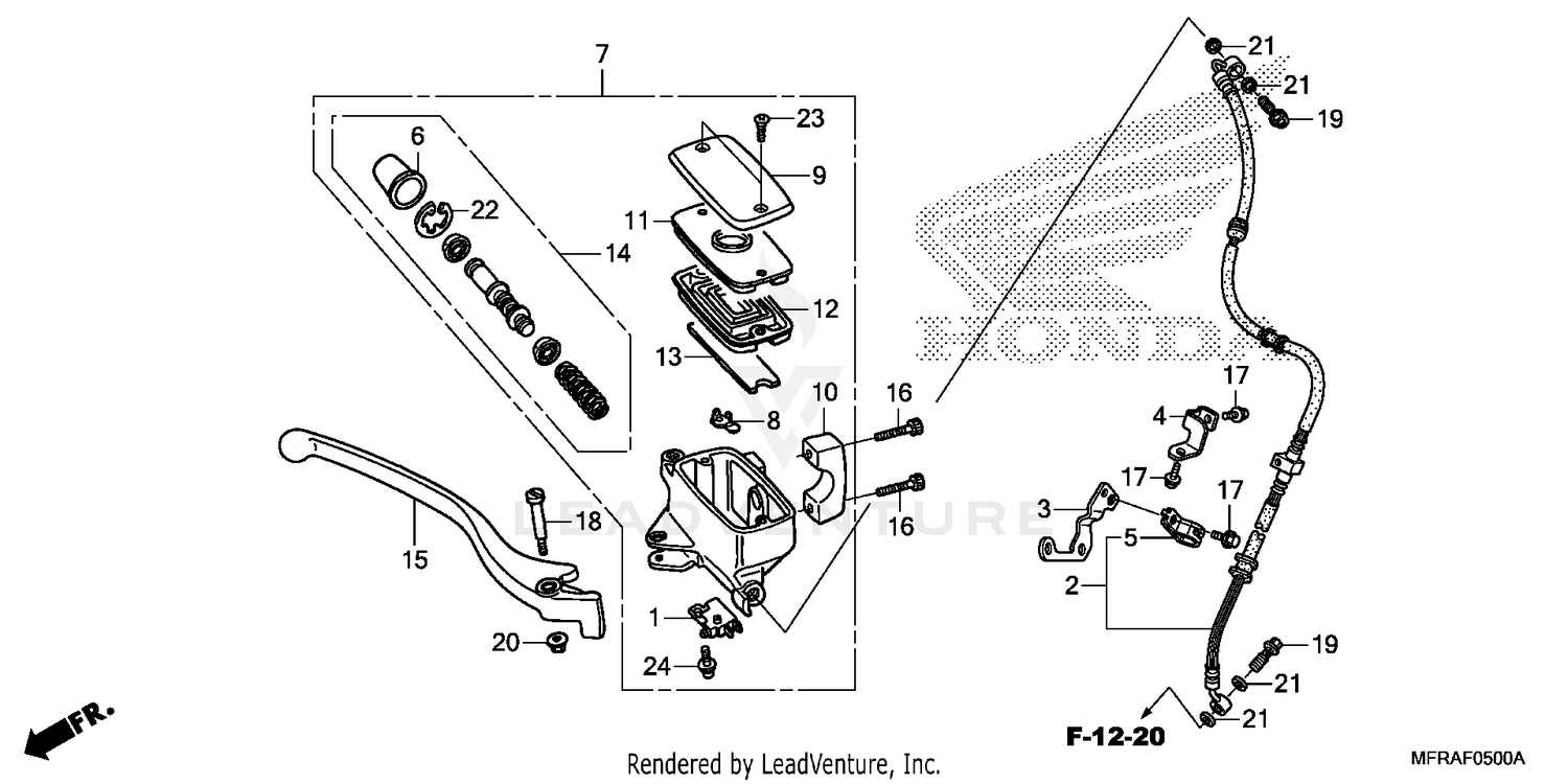 FRONT BRAKE MASTER       CYLINDER (1)