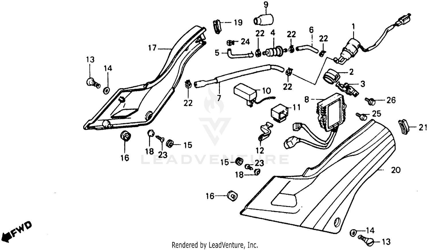 SIDE COVER + FUEL PUMP + RECTIFIER