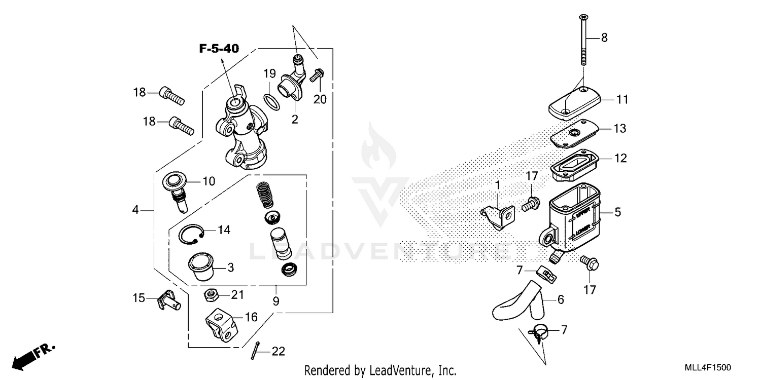 REAR BRAKE MASTER        CYLINDER